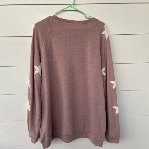 Easel Mauve Star Sweater Large - Picture 5 of 6